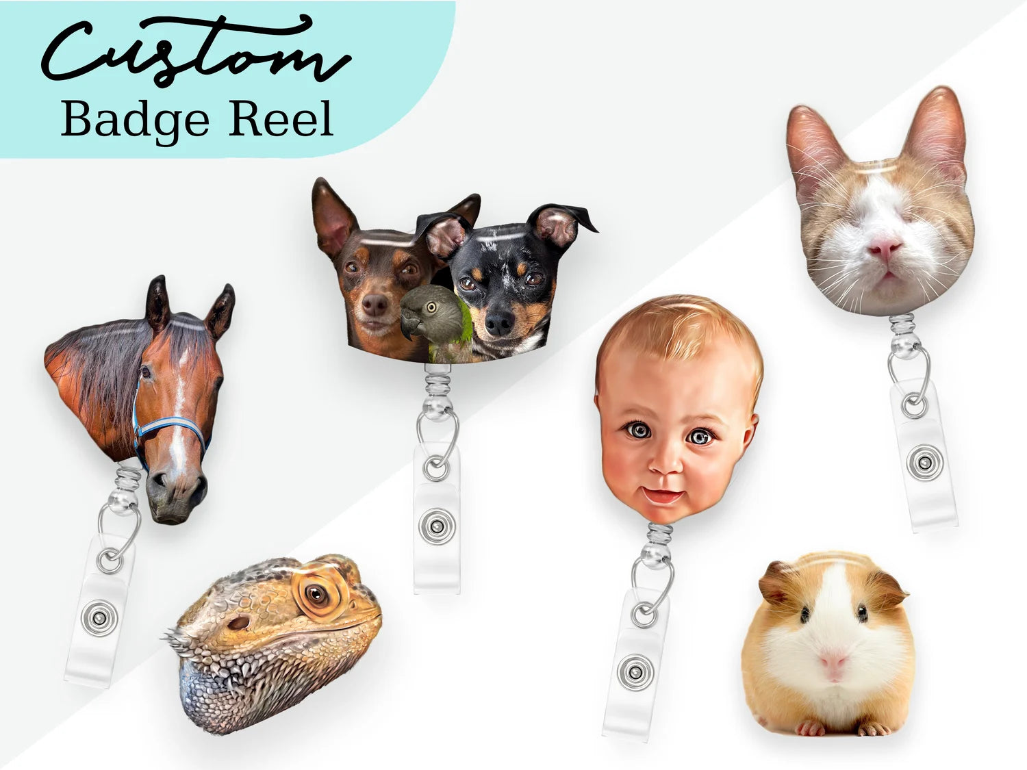 Your pet on a badge reel – Awe Snap